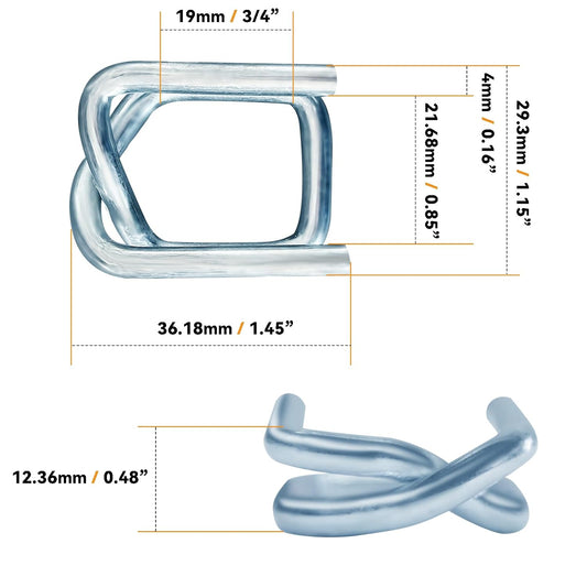 3/4" Galvanized Banding Strapping Metal Wire Buckle