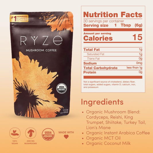 RYZE Superfoods Mushroom Coffee – Organic