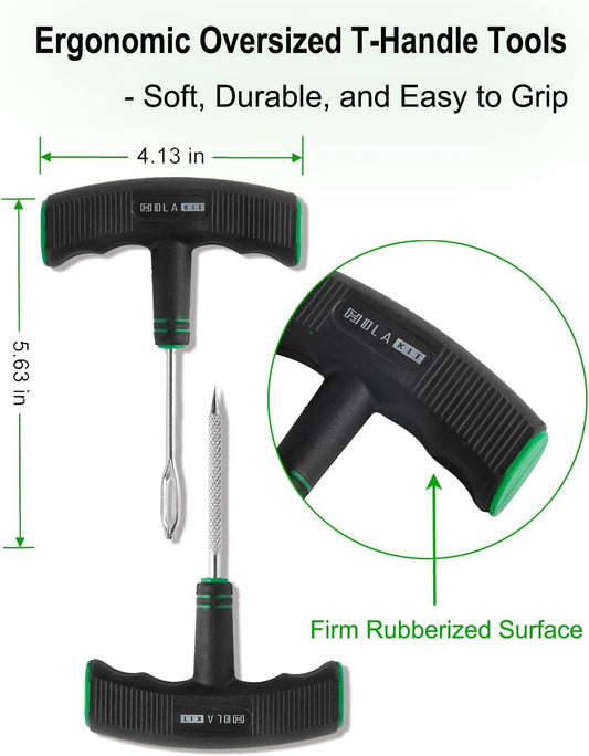 HolaKit Tire Plug Kit, 22PCS Compact Tire Repair Kit with Rubber Plugs