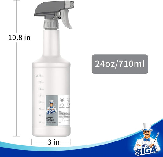 MR.SIGA 24 oz Empty Plastic Spray Bottles for Cleaning Solutions