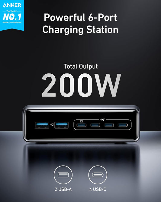 Anker Prime 200W 6-Port Charging Station
