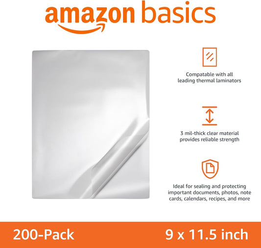 Amazon Basics Thermal Laminating Sheets