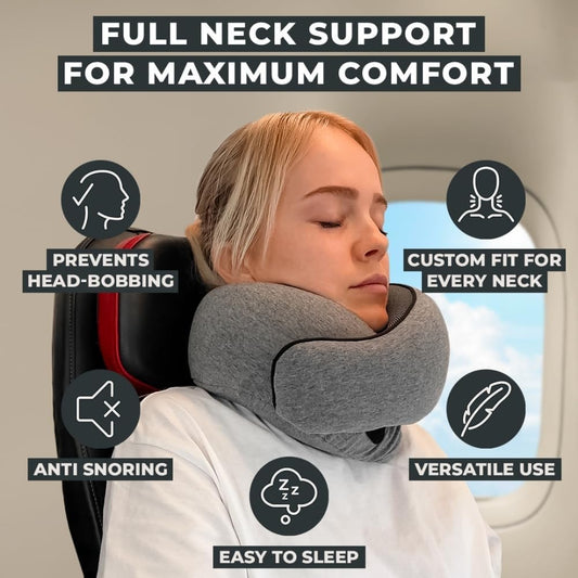 FlyHugz® Memory Foam Travel Pillow