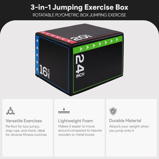 BalanceFrom Plyometric Jump Box for Home Gym