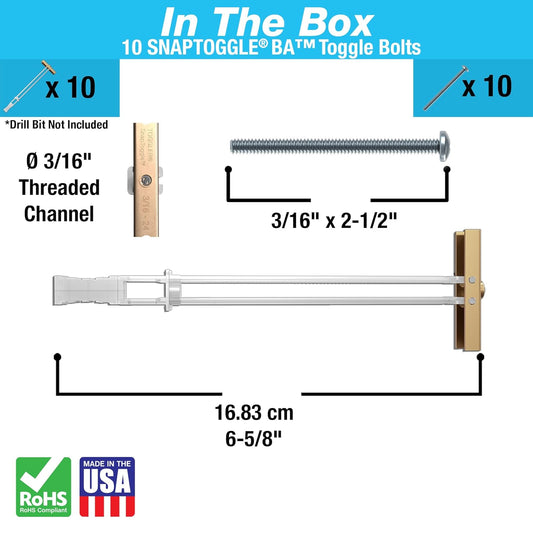 Zinc Plated Toggle Bolts for Hollow Walls