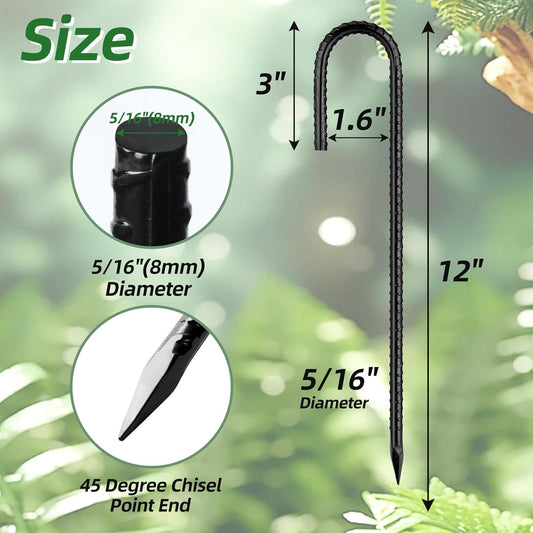 12 Inch Rebar Stakes J Hook Ground Stakes