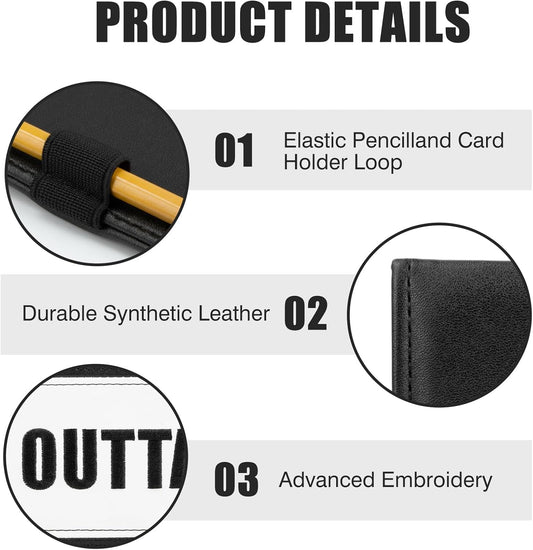 Leather Golf Scorecard Holder Cover Universal Fit