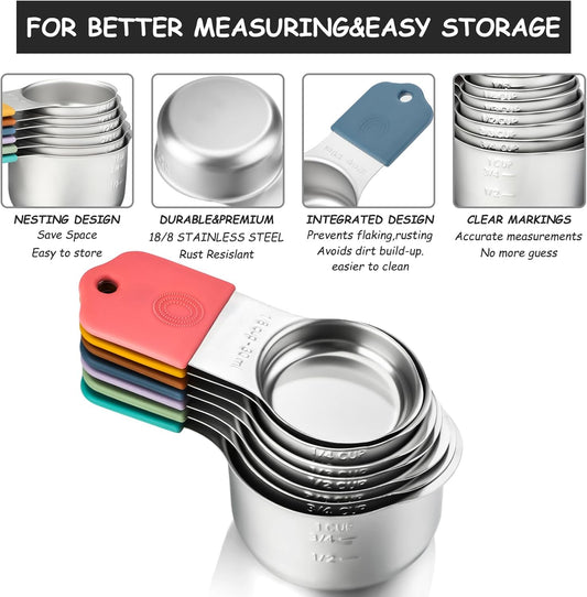 Magnetic Measuring Cups and Spoons Set