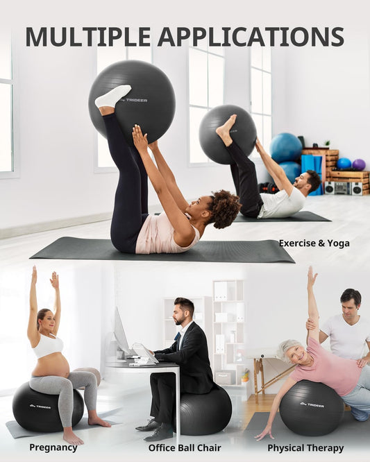 Trideer Extra Thick Yoga Exercise Ball