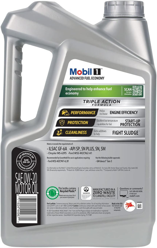 Mobil 1 Advanced Fuel Economy Full Synthetic Motor Oil