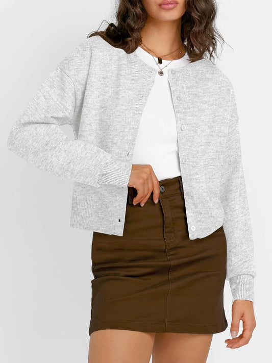 Trendy Queen Women’s Cropped Cardigan Sweater