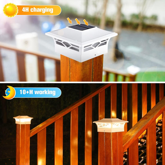VOLISUN Solar Post Cap Lights for Dock Fence
