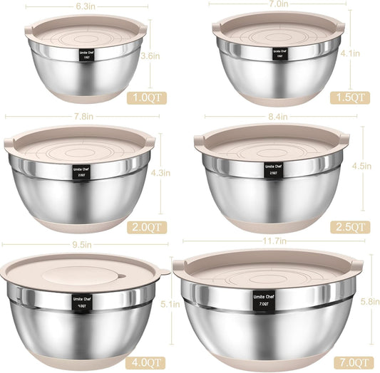 Mixing Bowls with Airtight Lids Set