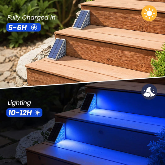 NIORSUN Solar Step Lights for Outside