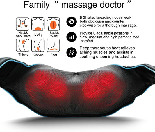Mo Cuishle Shiatsu Neck & Back Massager with Heat