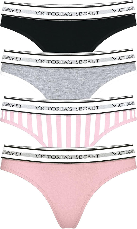Victoria's Secret Women's Cotton Logo Thong Underwear