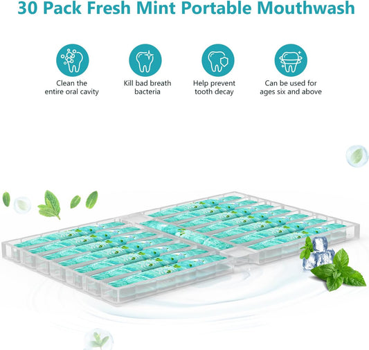 Travel Mouthwash Packets Fresh Mint