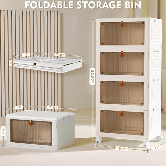Plastic Storage Bins with Lid Stackable Storage Containers