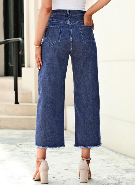 Sidefeel Women's Jeans High Waisted Wide Leg