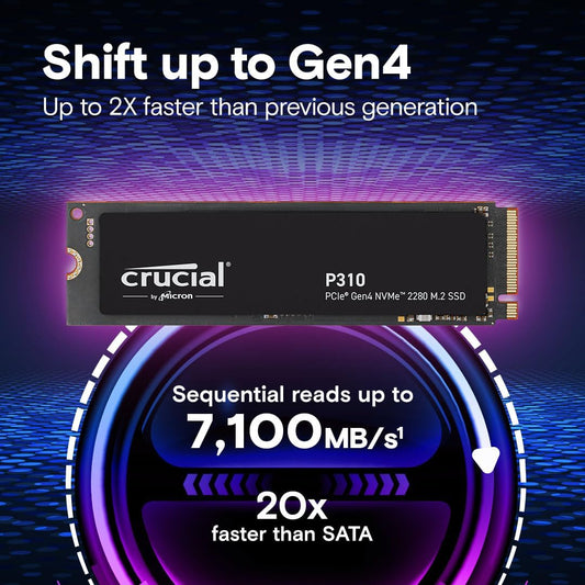 Crucial P310 1TB NVMe M.2 PCIe Gen4 SSD