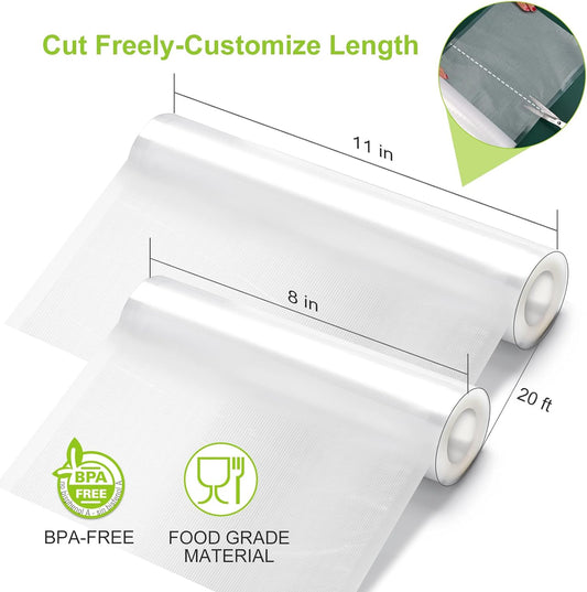 Bonsenkitchen Vacuum Sealer Bags Food Storage Rolls