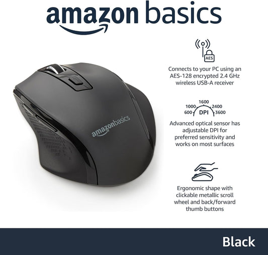 Amazon Basics Wireless Computer Mouse
