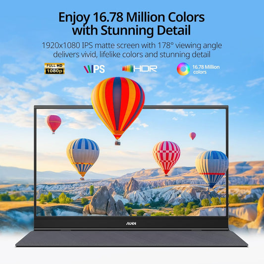 MNN 15.6" Portable Monitor with Speakers