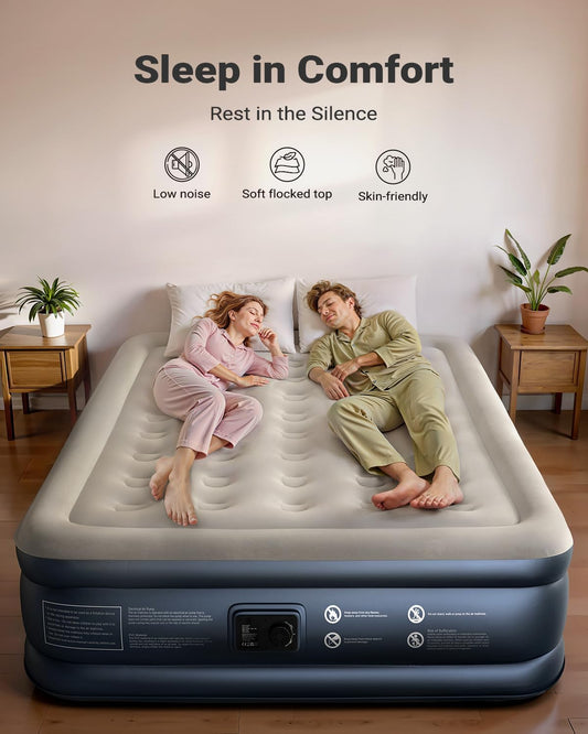 iDOO Queen Air Mattress with Built-in Pump