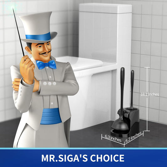 MR.SIGA Toilet Plunger and Bowl Brush Combo