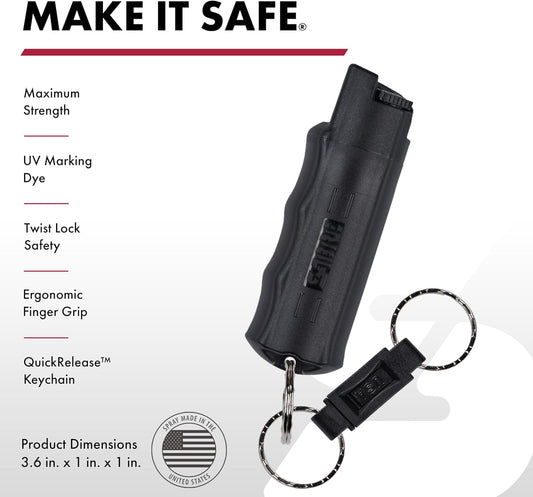 SABRE Pepper Spray Keychain Police Strength