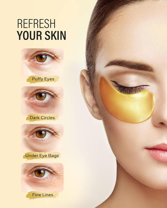 24K Gold Under Eye Patches for Dark Circles