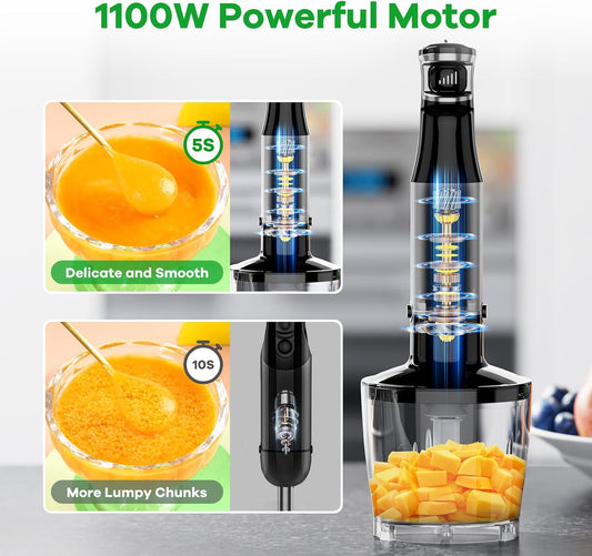 1100W Immersion Hand Blender Set