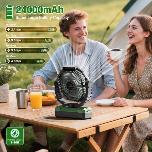 FRIZCOL 3-in-1 Camping Fan Rechargeable