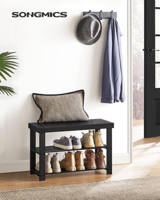 SONGMICS Shoe Rack Bench for Home
