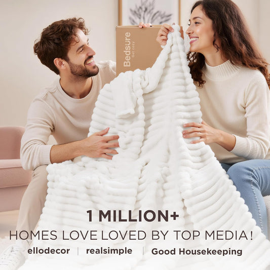 Bedsure White Throw Blanket