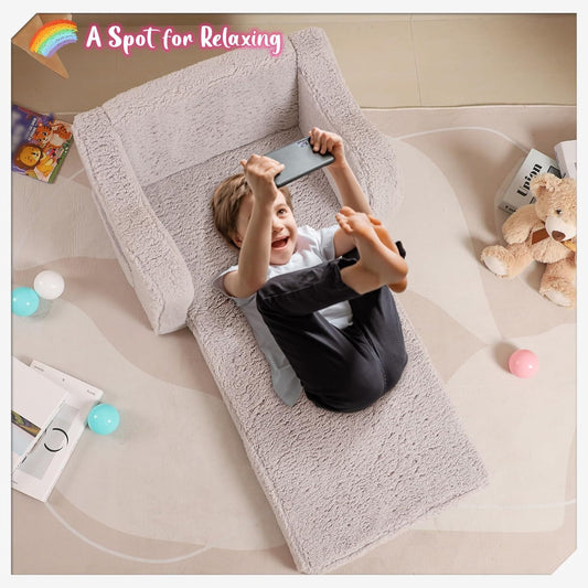 Kids Chairs for Toddle Soft Sherpa Couch Fold Out