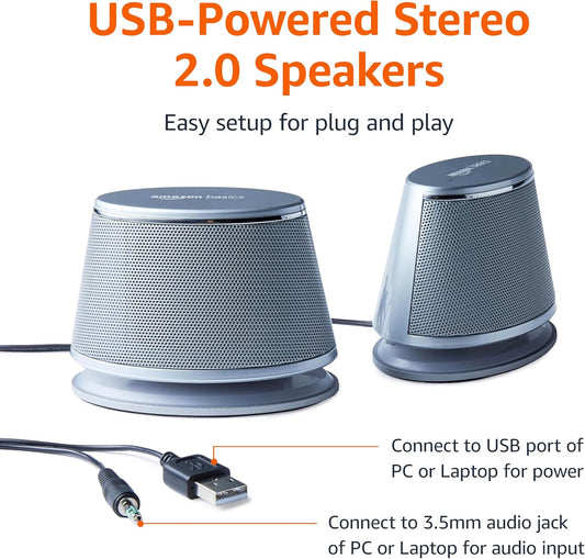 Stereo 2.0 USB-Powered Speakers