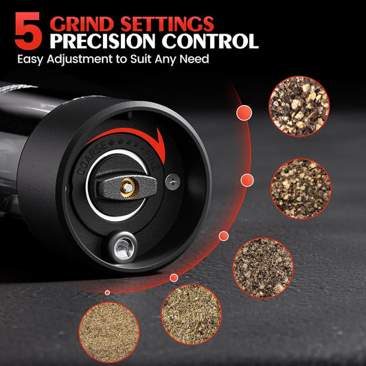 Electric Salt and Pepper Grinder Set Automatic Battery