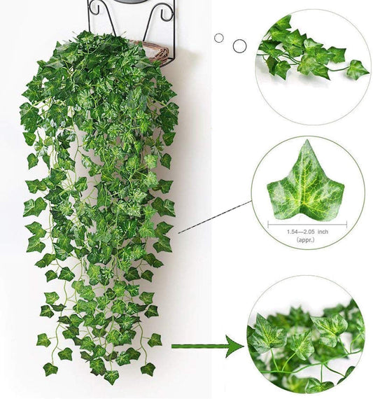 12 Pack Fake Vines for Room Decor Artificial Ivy Garland