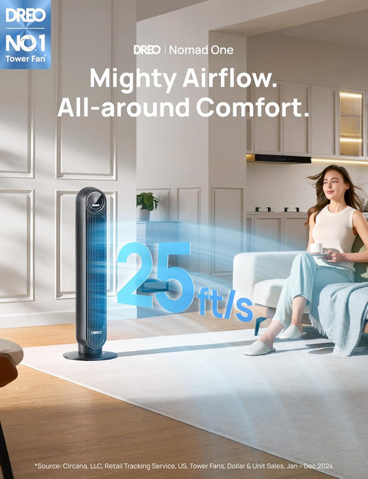 Dreo Tower Fan  Oscillating Bladeless