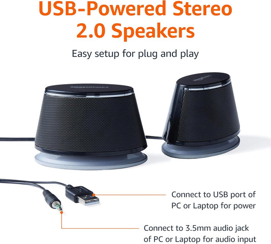 Stereo 2.0 Speakers for PC or Laptop