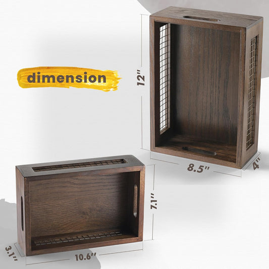 Wooden Countertop Baskets Set of 2 for Kitchen