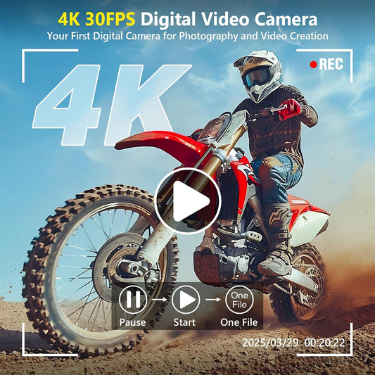 4K 64MP Autofocus Vlogging Camera WiFi