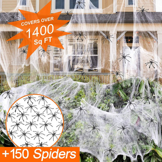 ZPISF 1400 sqft Halloween Spider Webs Decorations