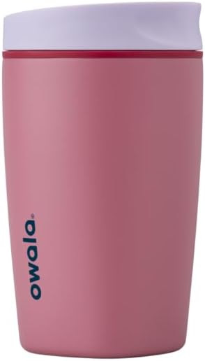 cOwala SmoothSip 12oz Insulated Coffee Tumbler – Reusable, BPA-Free, Pink