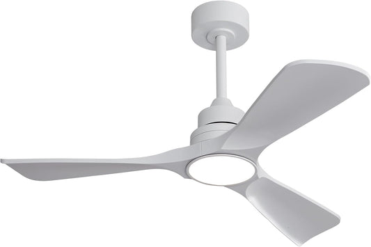 White Ceiling Fans with Lights and Remote