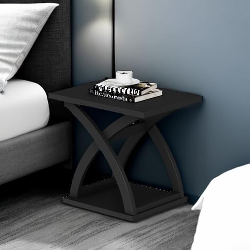 ChooChoo End Side Modern End Table with Storage Shelf