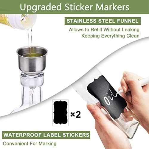 Glass Olive Oil and Vinegar Dispenser Set