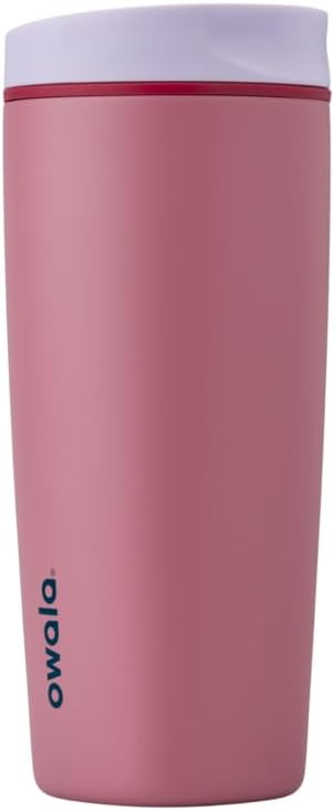 cOwala SmoothSip 12oz Insulated Coffee Tumbler – Reusable, BPA-Free, Pink