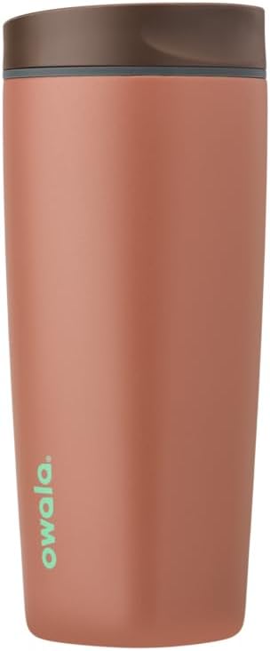 cOwala SmoothSip 12oz Insulated Coffee Tumbler – Reusable, BPA-Free, Pink